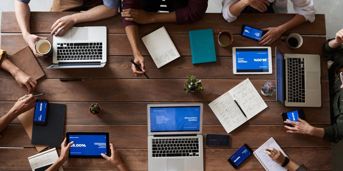 SaaS team collaborating on product strategy
