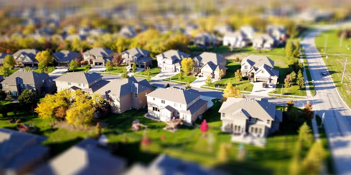 Modern real estate property exterior view